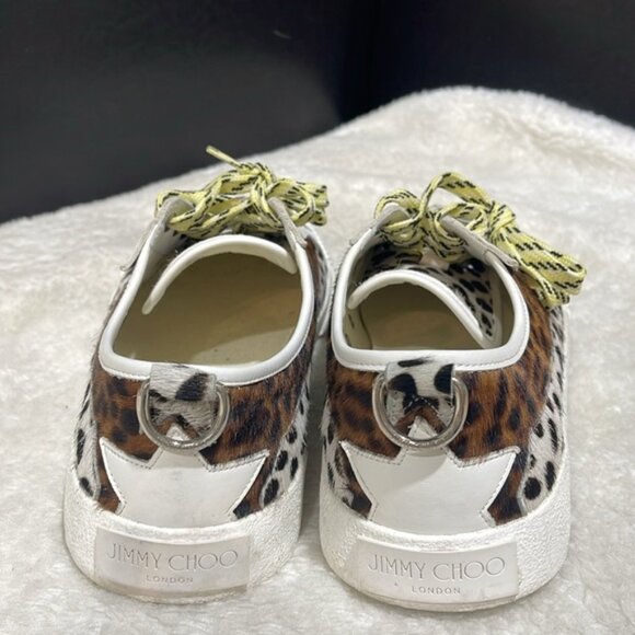 Jimmy Choo Impala Animal Print Low-Top Sneakers - Picture 8 of 11